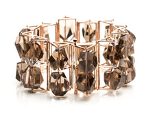 Load image into Gallery viewer, Freeform Smoky Spinning Stone Bracelet