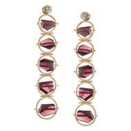 Freeform Crimson Earring