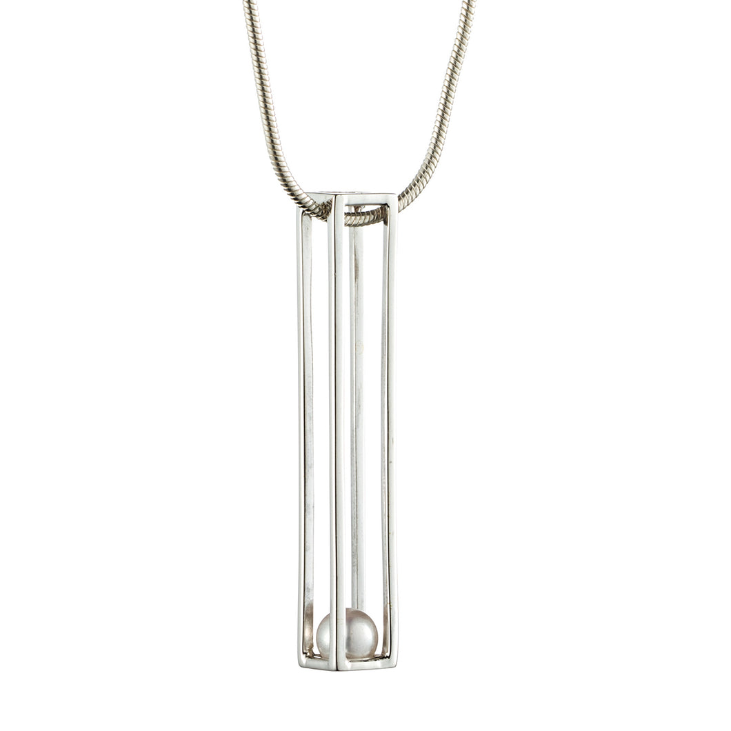 Caged Long Pendant Necklace